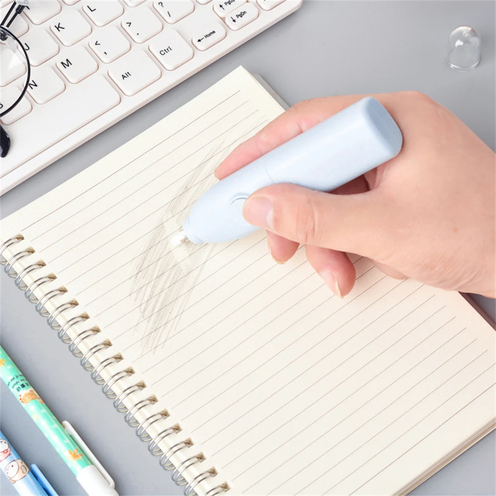 Cartoon Eraser Soft Texture Long Battery Life Painting Eraser Low Noise Precise Automatic Eraser Drawing Tools Press The Eraser