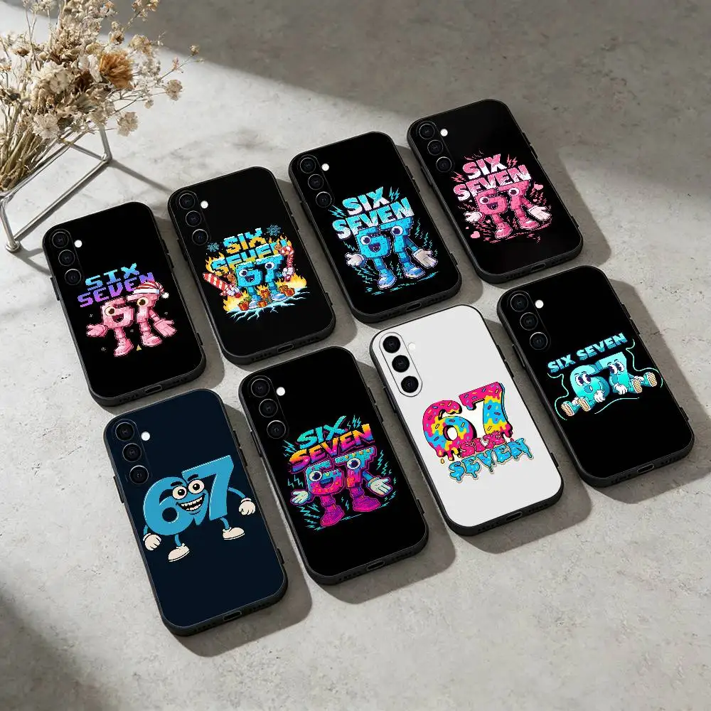 

Steal A Brainrot Six Seven Phone Case For Samsung Galaxy A20,21s,22,31,32,52,53,72,73,80,91 Soft Black Shell