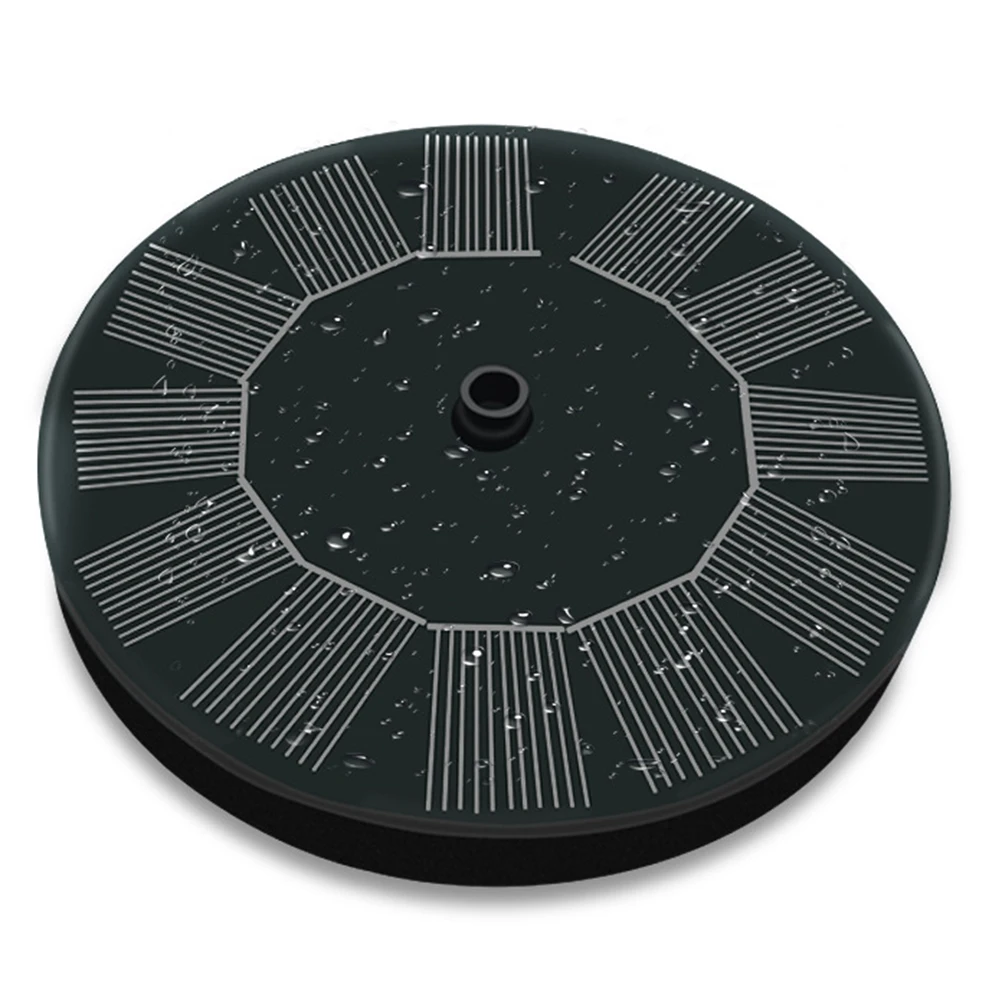 

13cm Solar Floating Fountain Small Garden Pool Pond Fountain Outdoor Solar Panel Pump Accessory For Pool Pond Garden (Black)