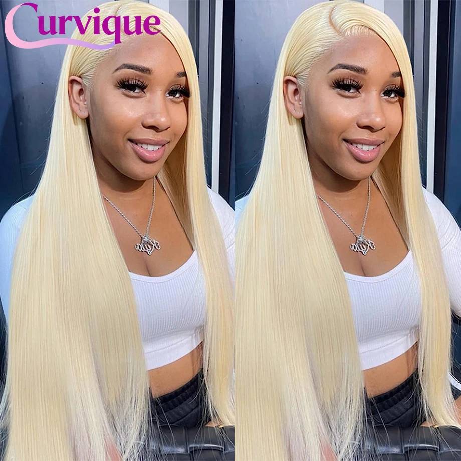 

Блондинка 613 Hd Фронтальный парик 13X6 Бразильский прямой парик из натуральных волос 30 дюймов Прозрачный парик фронтальной части шнурка для женщин Плотность 200