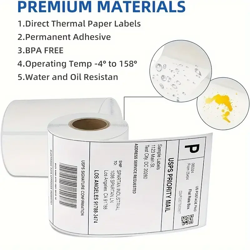 690 folhas/rolo 100mm x 70mm papel de impressão de etiquetas de três provas sensível ao calor de alta qualidade, 3,94 polegadas x 2,76 polegadas