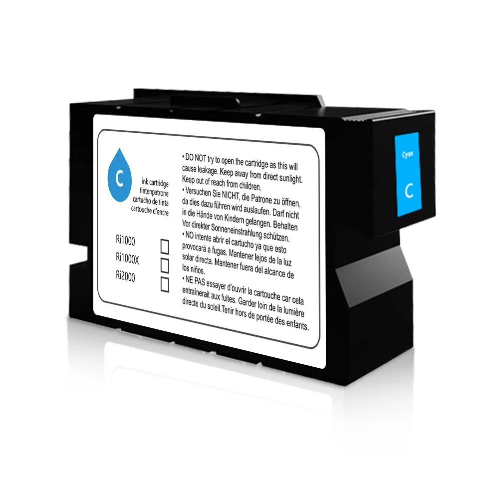 Winnerjet 200ml Ri2000 Ri1000 ink cartridge With DTG ink With one time use chip For Ricoh Ri1000 Ri1000x Ri2000 printer
