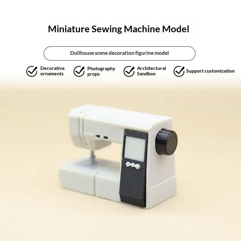 Dollhouse Sewing Machine PLA Dollhouse Miniature Sewing Machine Good Texture Vintage Beautiful For Decoration