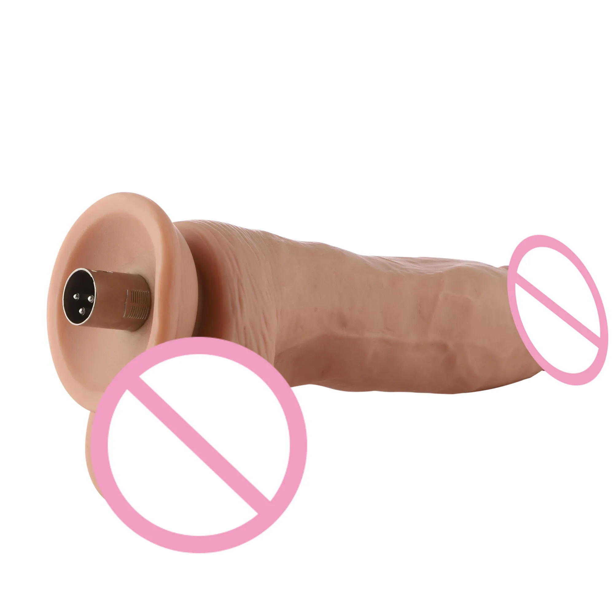 Auxfun 8.7 Inches Perfect Size Realistic Dildos for Women Flesh Dildo with 3xlr Connector Bulit-In Keel Tpe Material