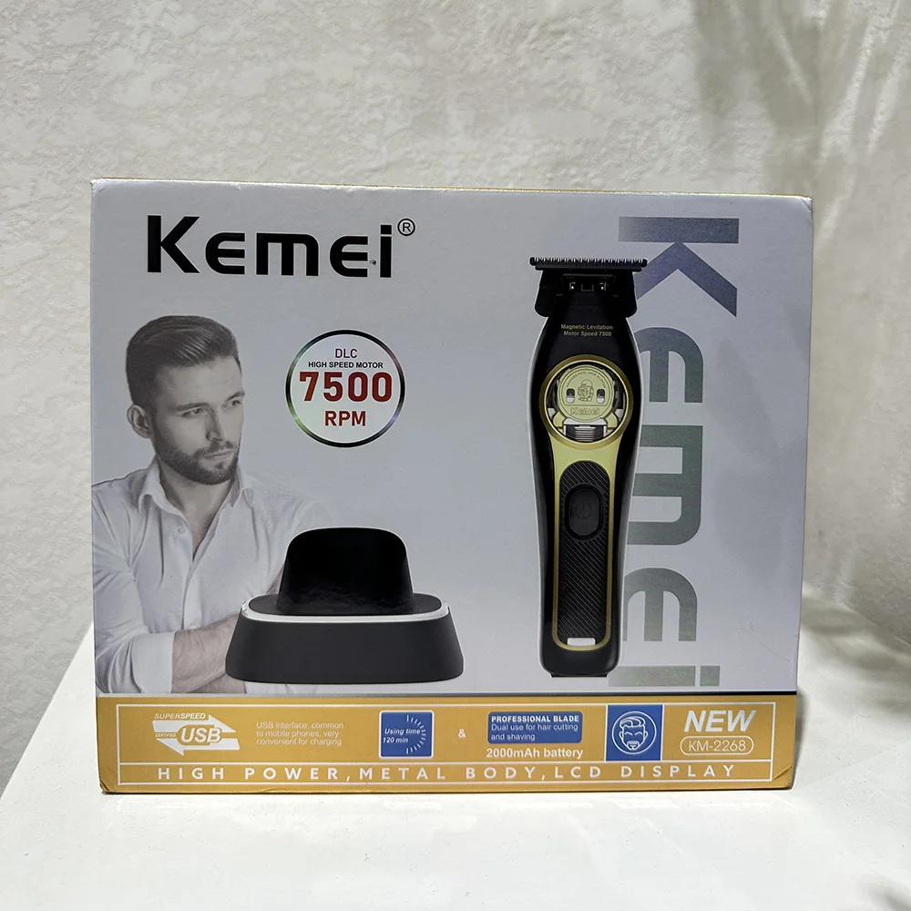 新品未使用KEMEIバリカン Kemei 2268 Cordless Barber Electric Hair Trimmer Zero Gapped