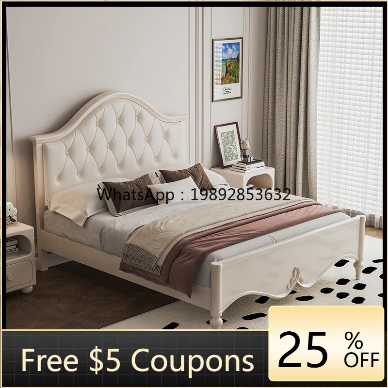 YFY Children's  Modern Simple Soft Cream Style Princess  Small Apartment Light Luxury Girl Single  ed Elsa Single