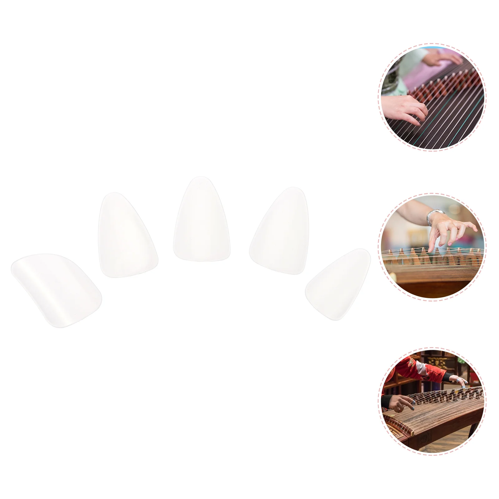 5 Pcs Pipa Nails Finger Pick Covers Fingertip Protective Protector Accessories Nylon