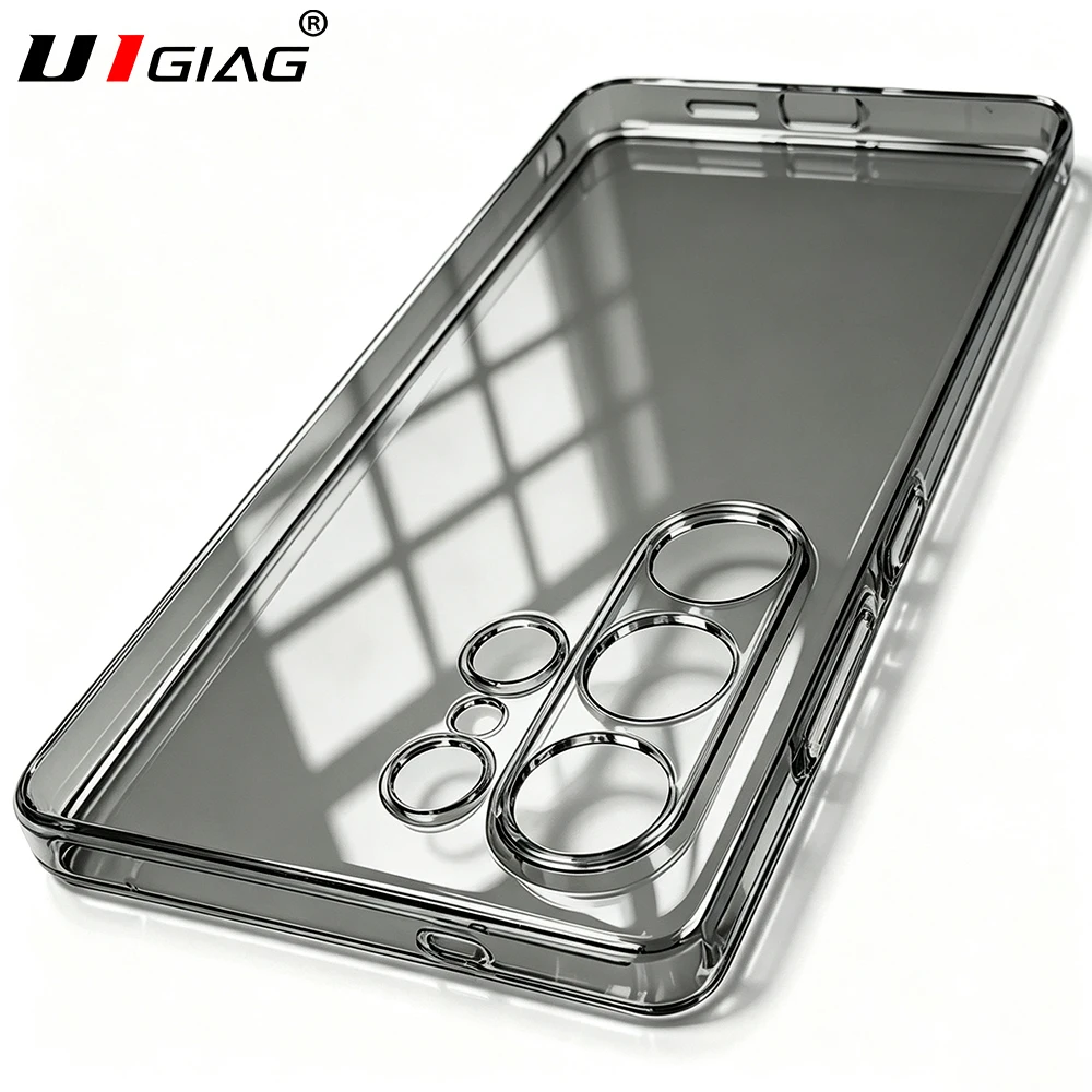 Transparent Silicone Soft Case For Samsung Galaxy S26 S25 S24 S23 S21 S20 FE S22 Ultra Plus Black Clear Ultra Thin Shell Cover