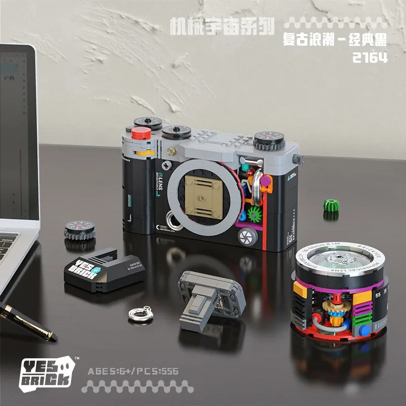 

500+PCS Classic Camera Building Blocks Toy Sets Retro Photography Mechanical Model DIY STEM Kit Bricks Toys for Adult Kid Gift