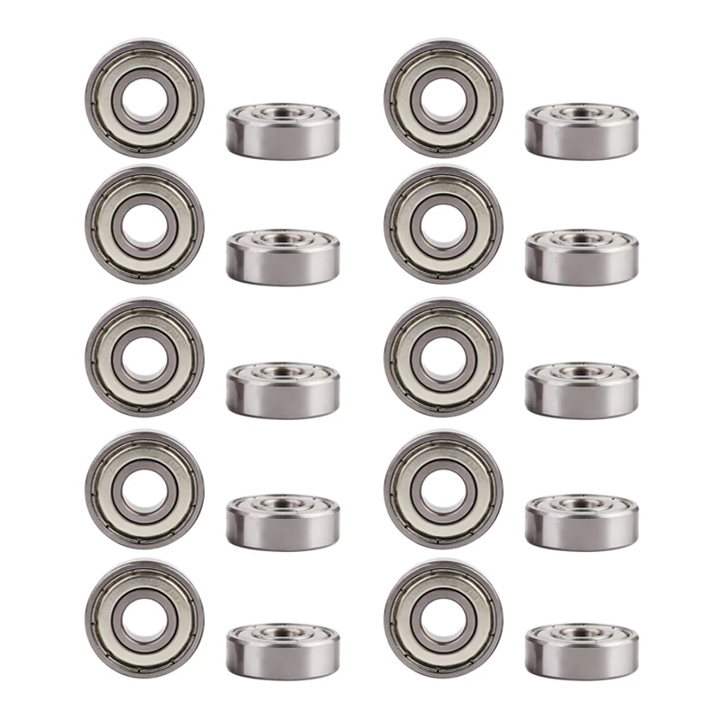 

20-Pack 608 Zz Ball Bearings,608Zz Metal Double Shielded Miniature Deep Groove Skateboard Ball Bearings(8Mm X 22Mm X 7Mm)