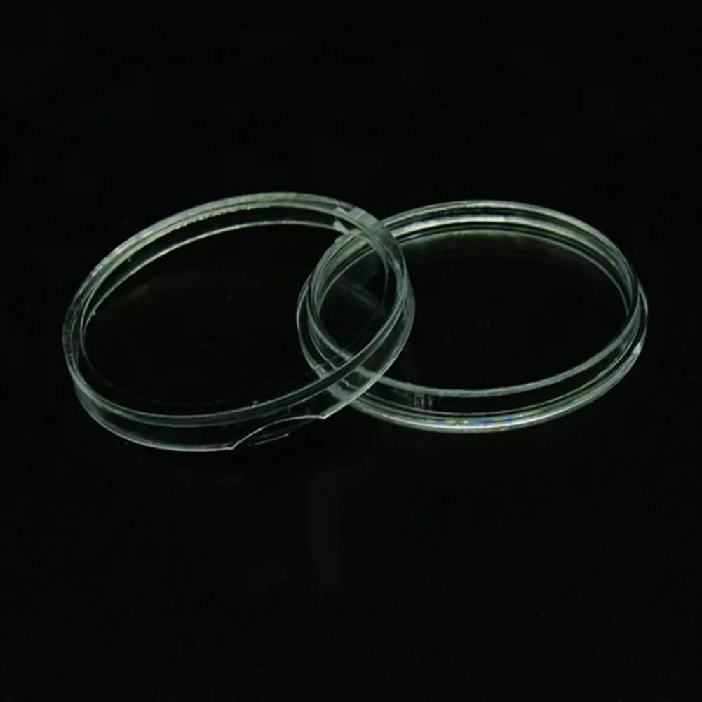 Box Coin Capsules Transparent Display Case Plastic Round Box 10/25 Pcs 27mm Coin Collecting Box Coin Holder High Quality