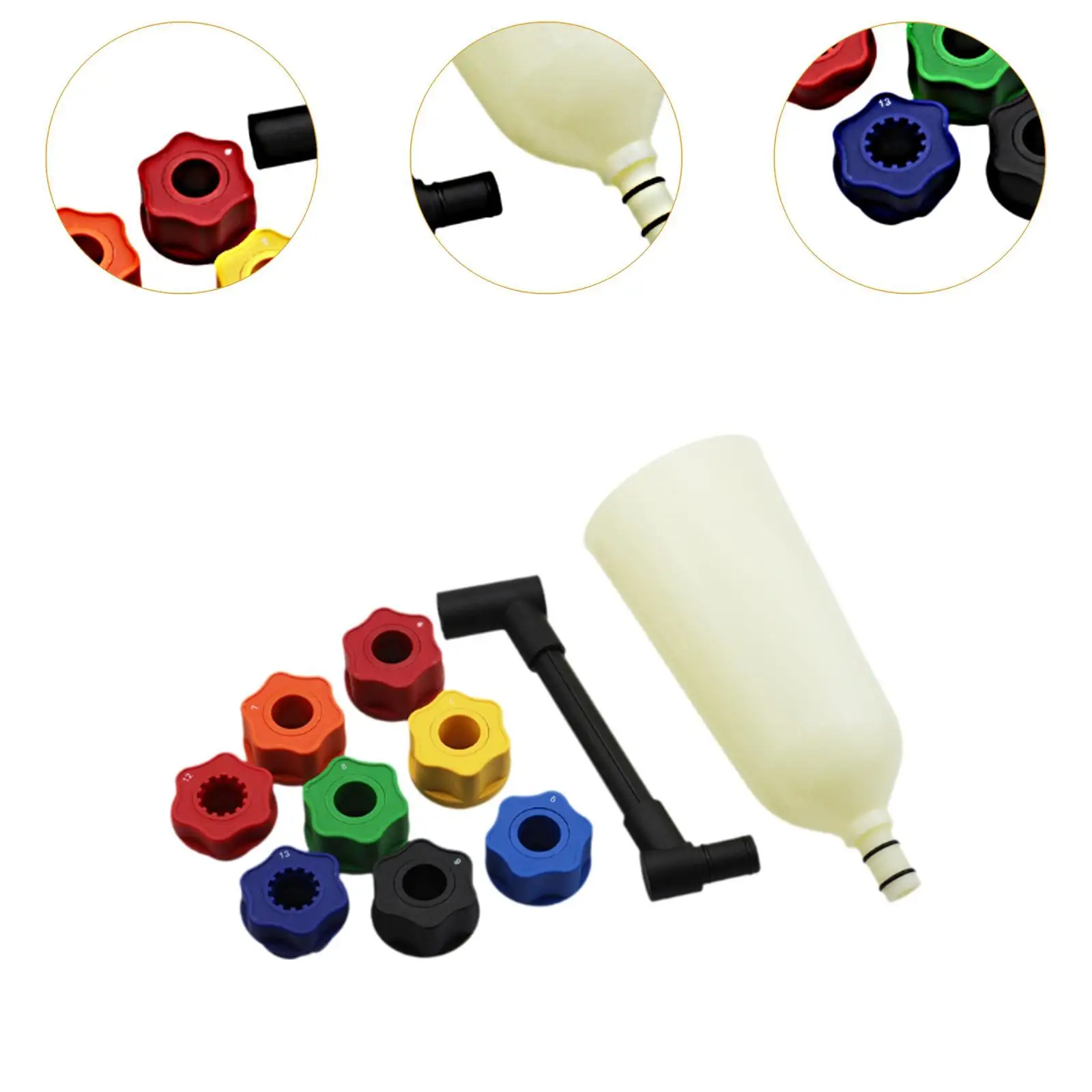 مجموعة قمع زيت المحرك تحل محل جزء معدات إصلاح السيارات الممتدة المرنة