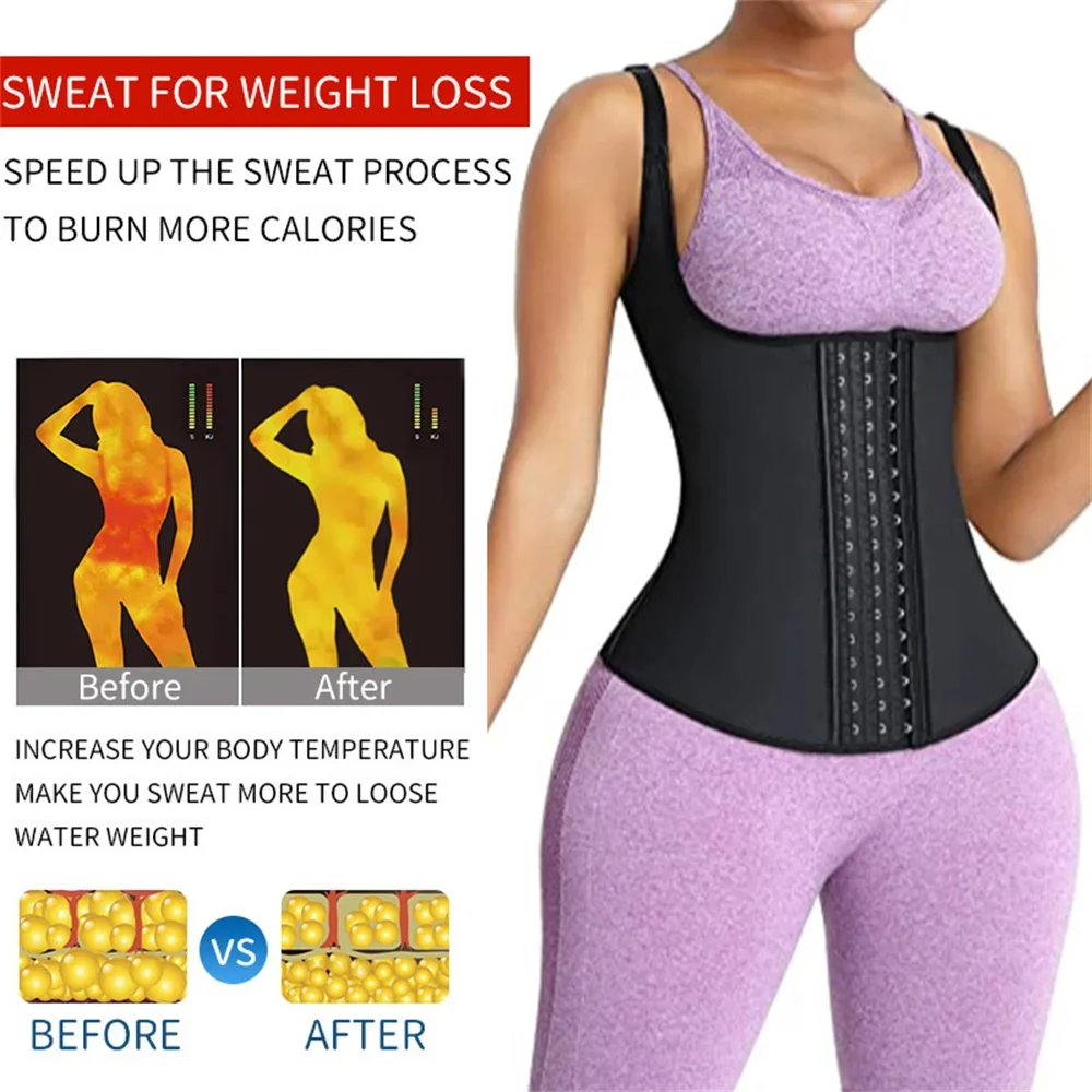 Women Shapewear Underbust Corset Body Shaper Latex Waist Trainer Steel Boned Corset Vest Waist Trainer Girdle Sport Workout