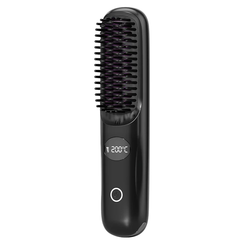 

Современная портативная беспроводная щетка для выпрямления волос 35 Вт, быстрый нагрев, USB, отрицательные ионы, для домашнего и наружного использования, 3 температуры