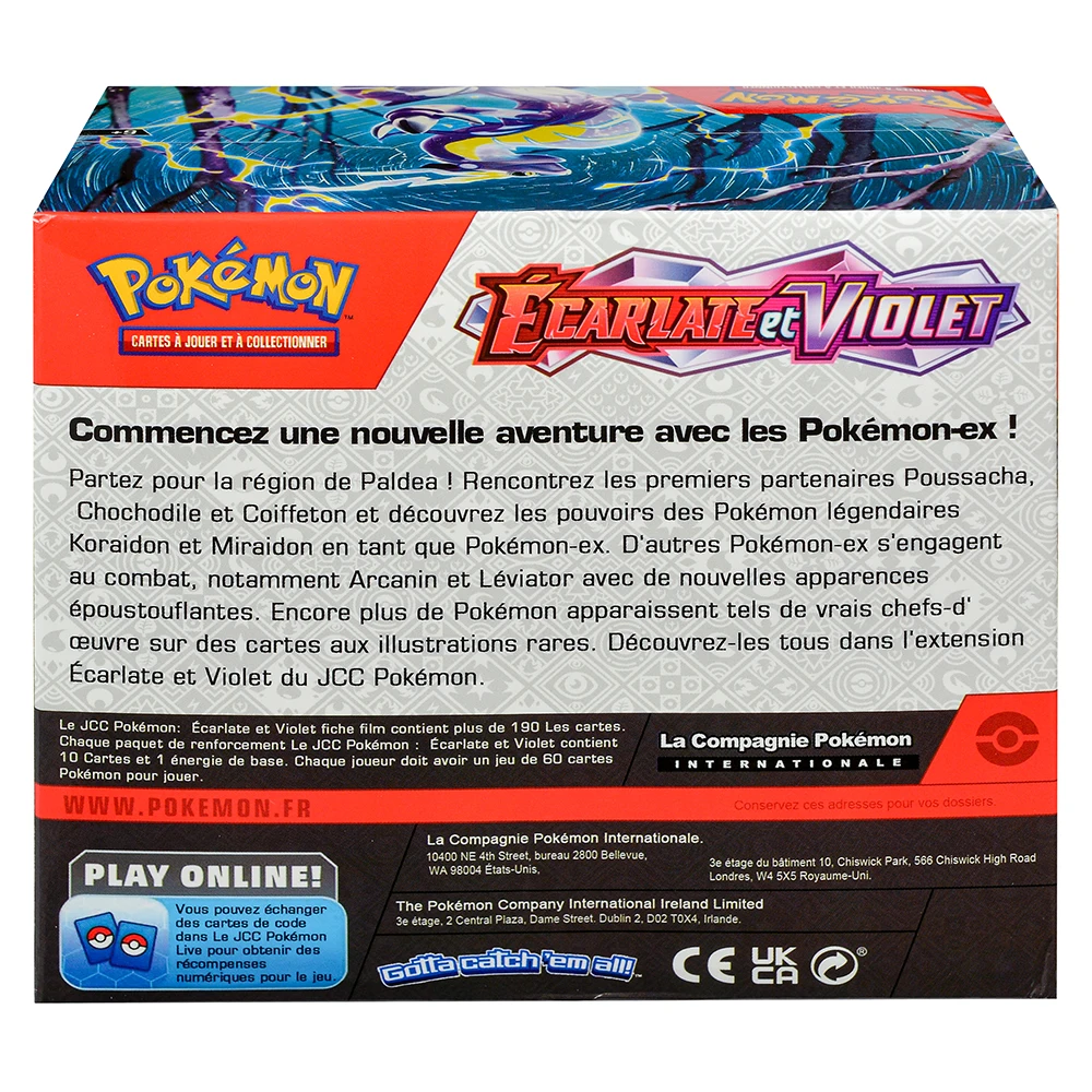 360Pcs French Pokémon TCG: ECARLATE VIOLET Booster Box Pokemon Cards 36 Pack Box