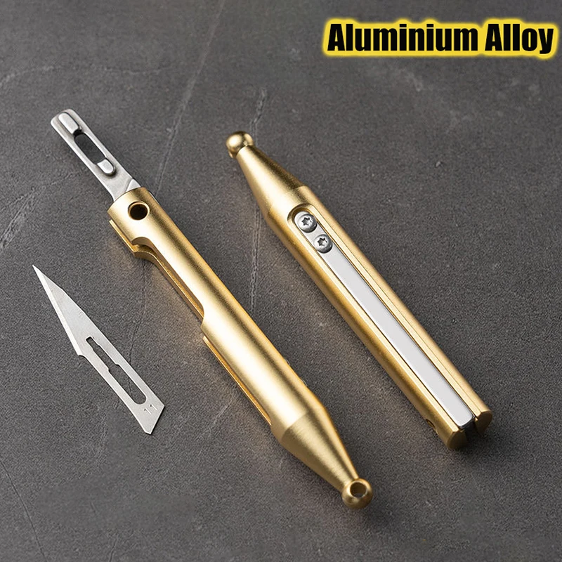 NEW Mini Aluminium Alloy Scalpel Folding Knife Keychain Pocket Utility Knife Selfdefense Tool Replaceable NO11Blade EDC Survive