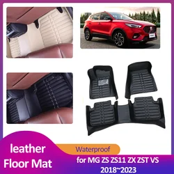 Car Floor Mat for MG ZS ZS11 ZX ZST VS 2018~2023 Tray Leather Foot Waterproof Inner Liner Carpet Pad Custom Cover Rug Accessorie