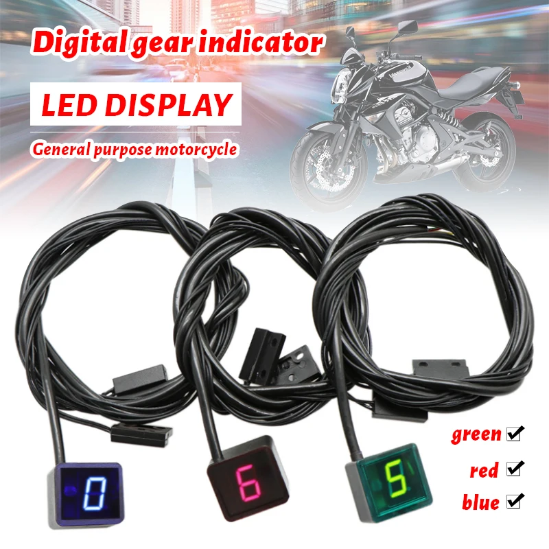 Universal Strong magnet Ultra thin Motorcycle 8 Speed Digital Gear Indicator Motorcycle Display Shift Lever Sensor