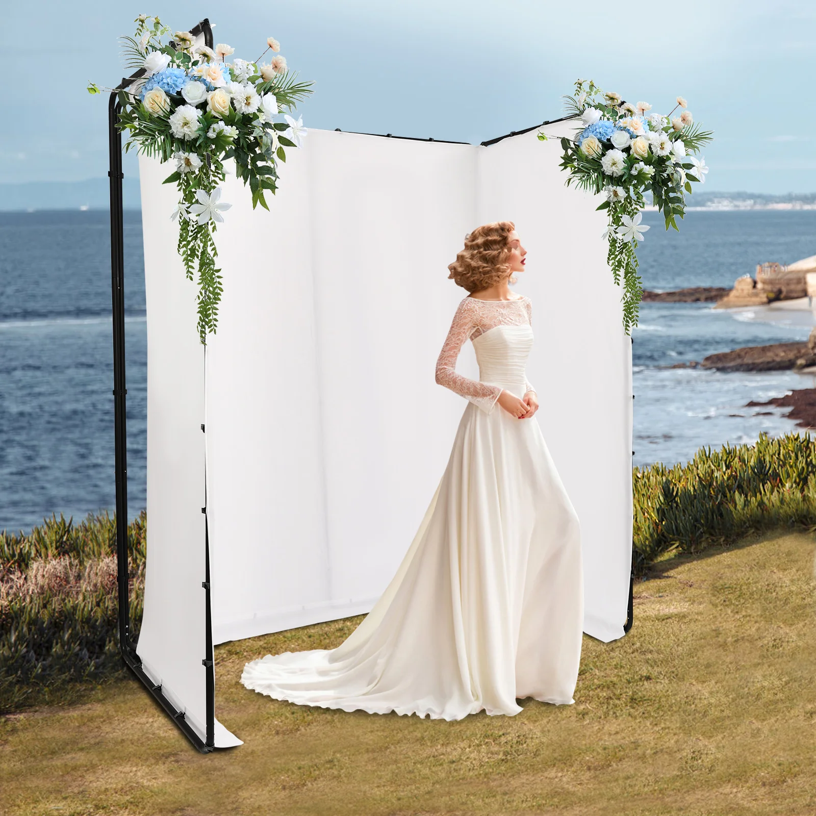 

Adjustable Wrap-Around Photography Background Stand, Customizable Shapes For Dead-Corner-Free Shooting & Versatile Scene Setup