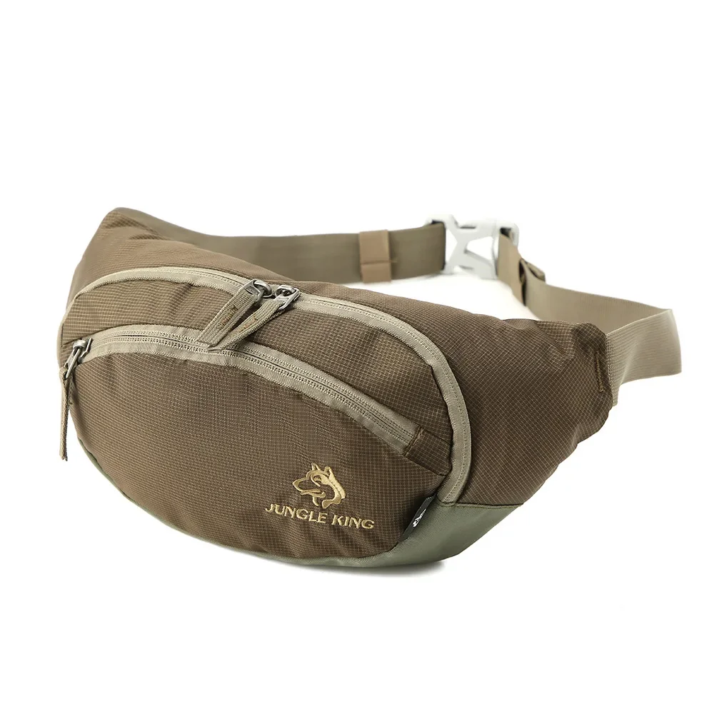JUNGLE KING CY084 New Outdoor Running Fanny Pack Sports Bag Waterproof Nylon Waist Bag Portable Ultralight Travel Shoulder Bag