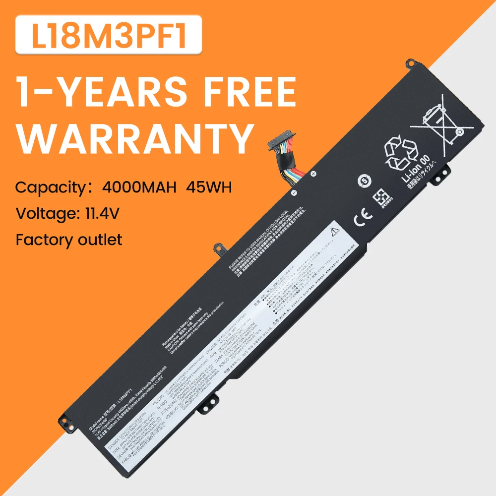 

L18C3PF1 L18M3PF1 Laptop Battery For Lenovo Ideapad L340-15IRH L340-17IRH Gaming Series 5B10T04975 11.52V 45Wh