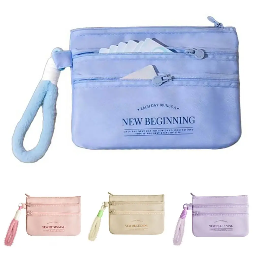 

Creative 3 Layer ID Card Storage Bag Safe Portable Plane Ticket Bag with Rope Waterproof Travel Card Bag Daily Use