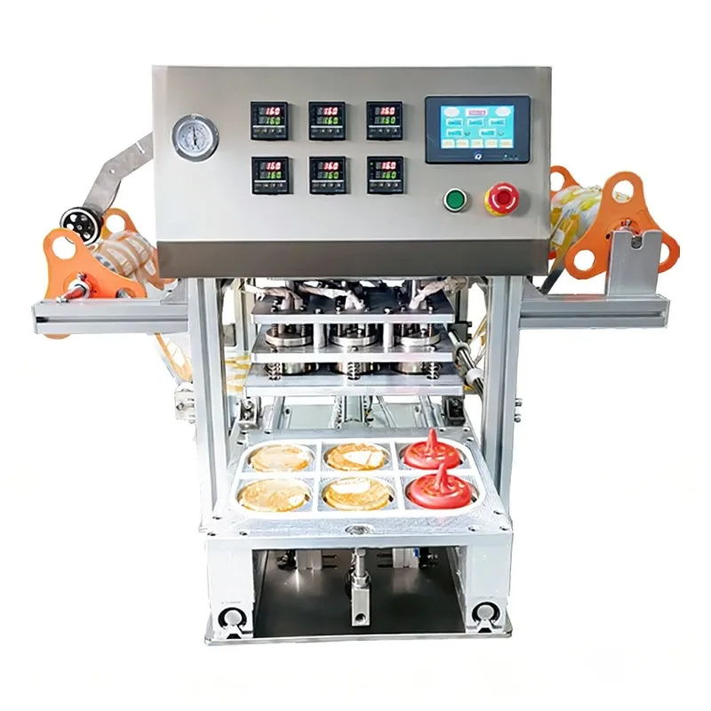 Cup Sealer Machine for Food Beverage Milk Tea Juice Yogurt Jelly Soup Coffee Custom Cup Film Sealing Plastic Cup Sealing Machine
