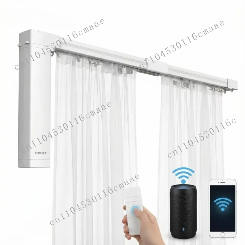 

Easy to install electric curtain track, ultra-quiet wireless Zigbee Wifi motor curtain track, suitable for office and home