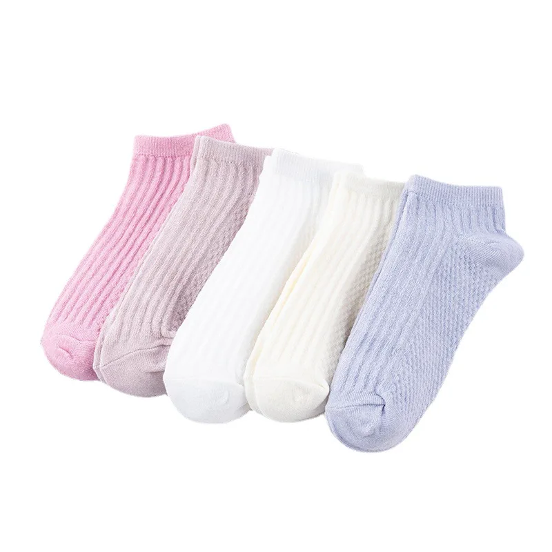 Summer Ankle Socks Ladies Invisible Socks and Ankle Short Mesh Socks Women Thin Cotton Breathable Socks Boat Socks