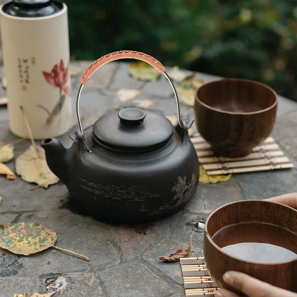 

Compact Kettle Handle Iron Suede Ergonomic Teapot Grip Heat-Resistant Daily Use Teapot Handle Kettle Supply