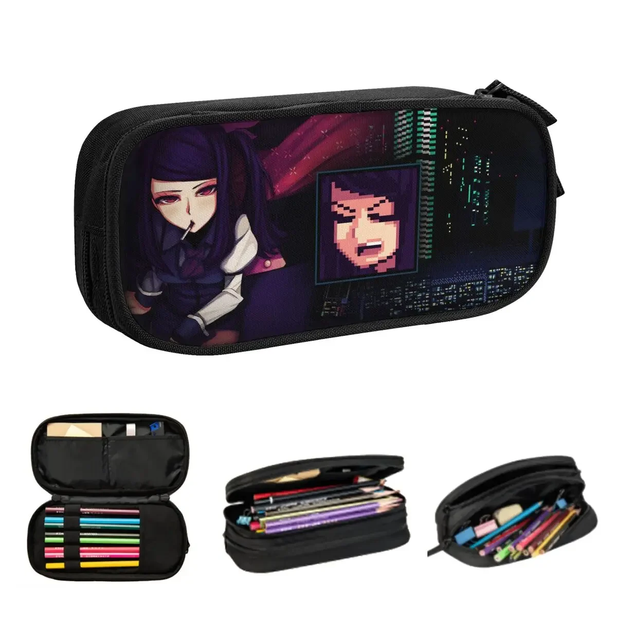 VA-11 Hall-A Logo Pencil Cases Big Capacity Pen Bags Pen Box Pencil Pouch For Boys Girls Students Stationery School Office