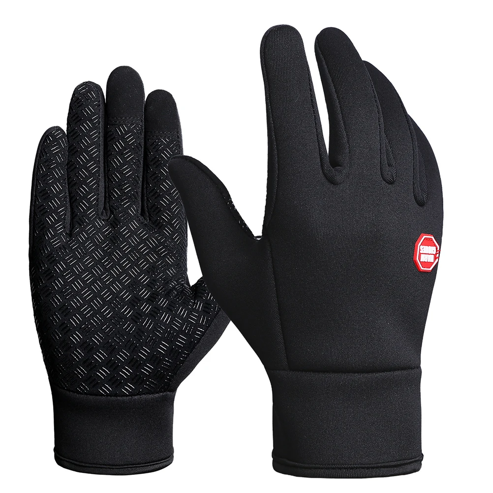1Pair Waterproof Windproof Touch Screen Gloves Thermal Warm Outdoor Sports Gloves for Cycling Hiking Running Climbing