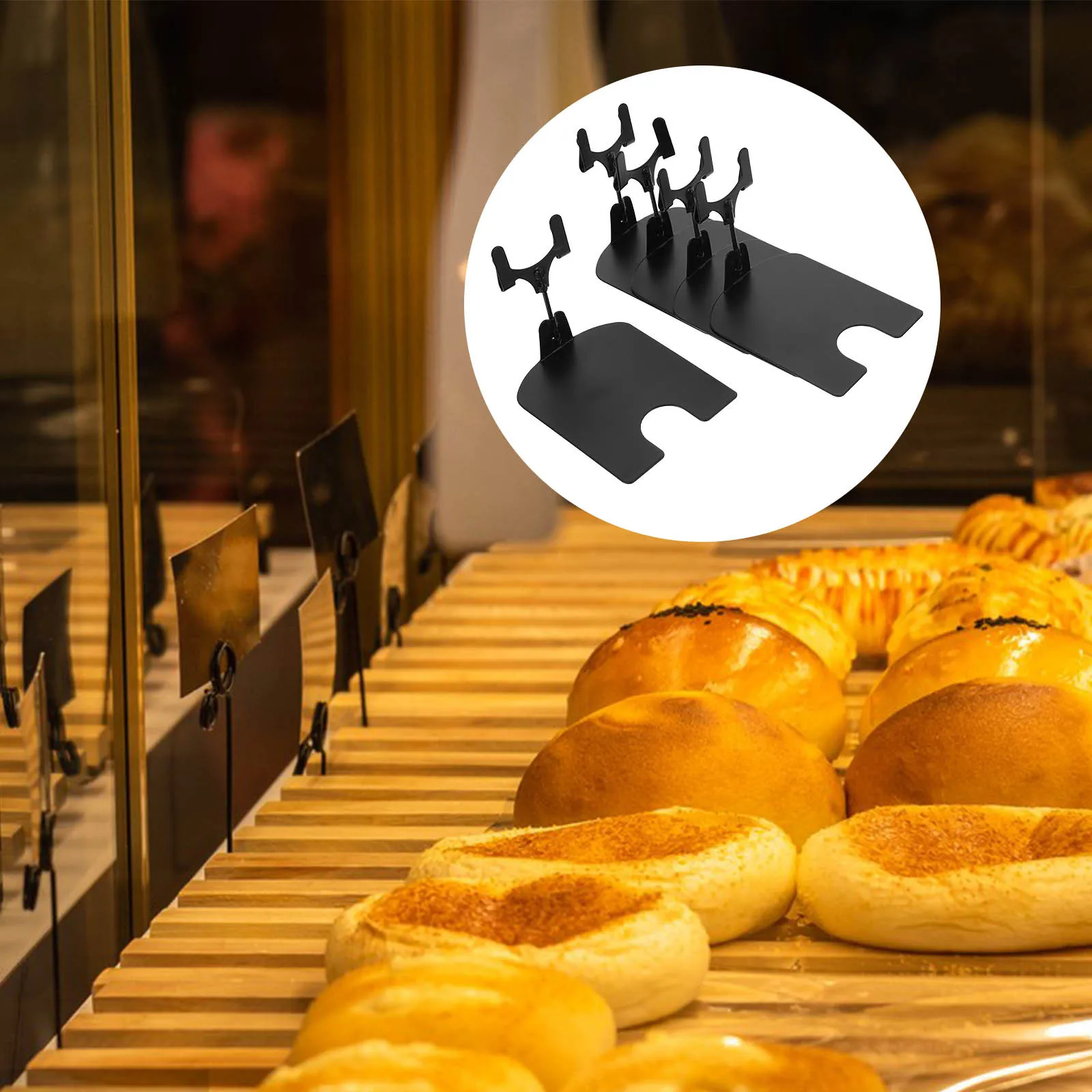 5 قطعة حاملي بطاقات السعر الحديد حامل عرض معدني قاعدة غير قابلة للانزلاق لمتجر السوبر ماركت متجر الفاكهة المنظم حامل بطاقات الأسعار #1