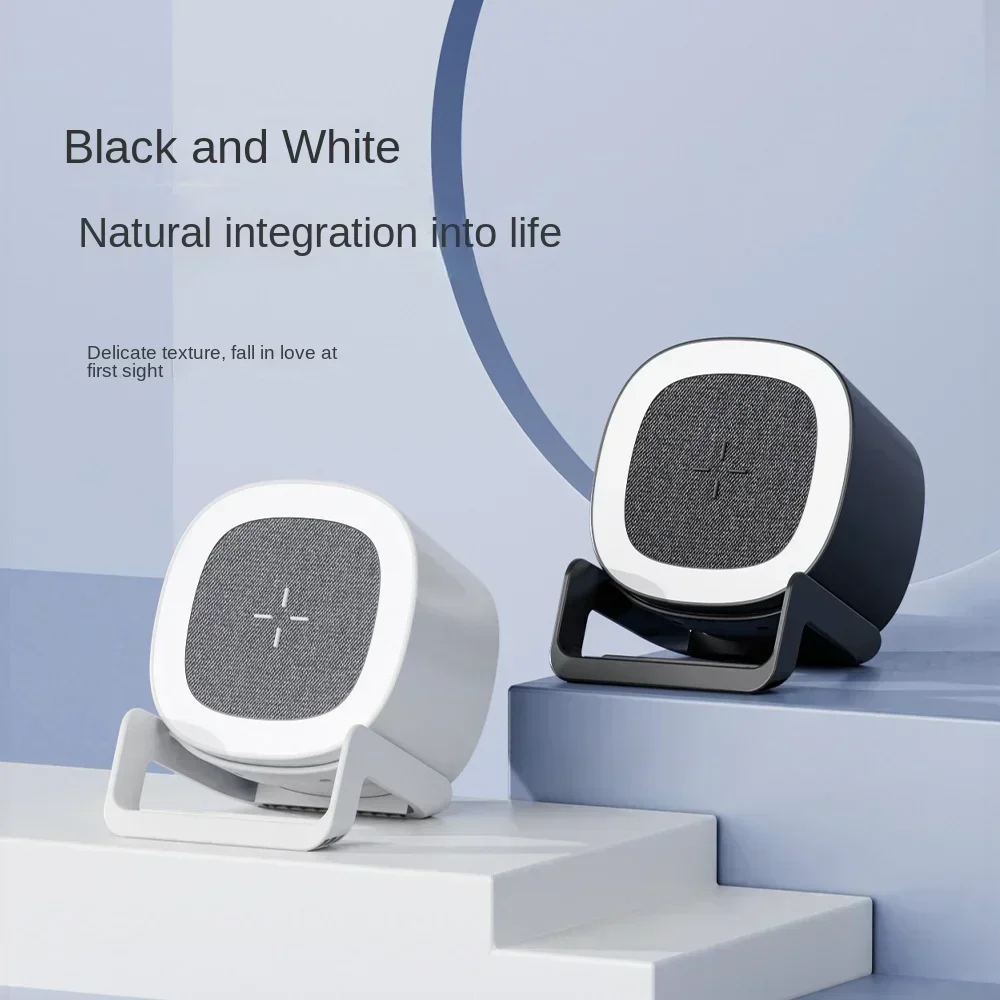 

phone holder outdoor With night lights 4-in-1 Portable Multifunctional Bluetooth speaker 15W wireless charging for mobile