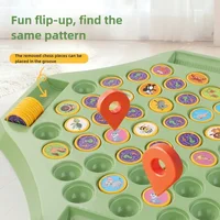 Kids Battle Chess Educational Toy Observation Concentration Training Fun Animal Flip Chess Parent-child Interactive Game Toys 6