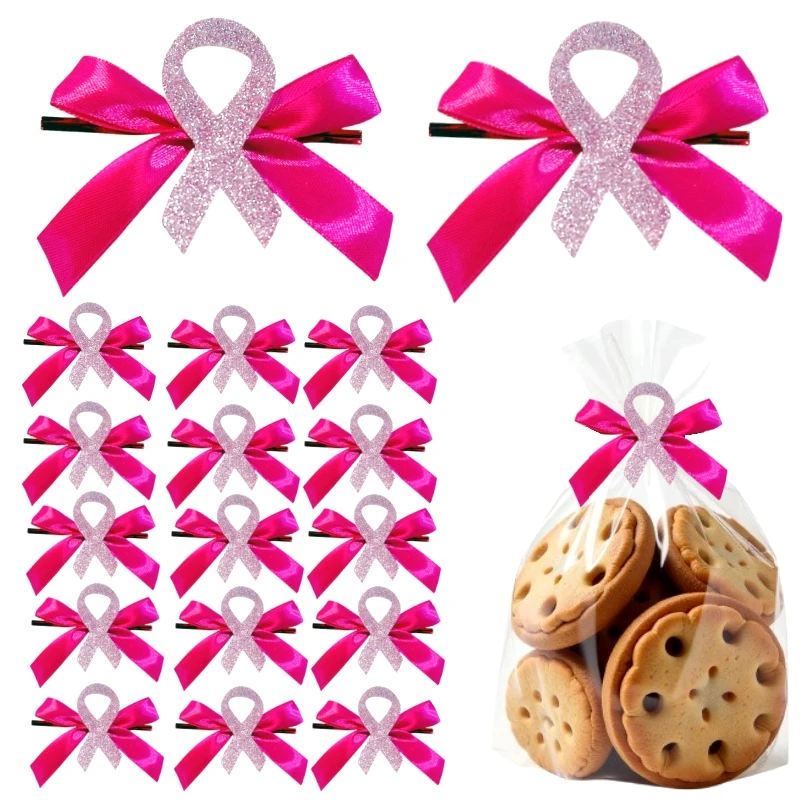 Pink Ribbon Breast Cancer Awareness Party Decorations - Gift Wrapping Ribbon, Felt Fabric, Pink Ribbon Shape