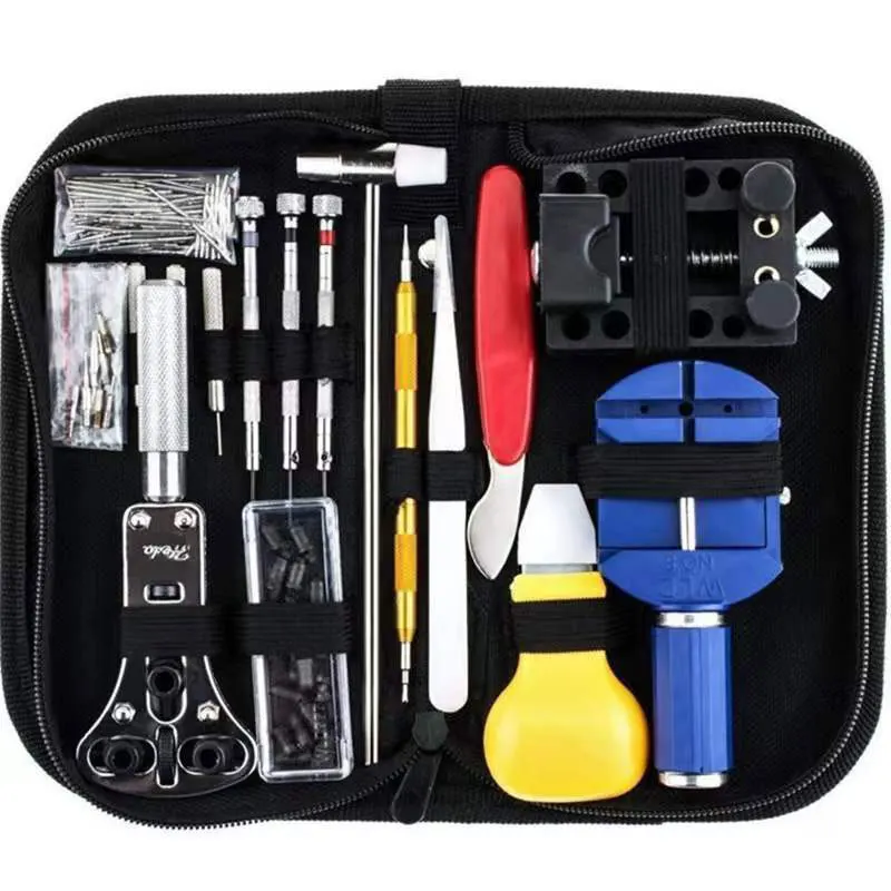 147pcs Professional Watch Maintenance Tool Set Detachable Watchband Removal Tool Bottom Cover Fixer Fixing Kit Home Jewels Suit