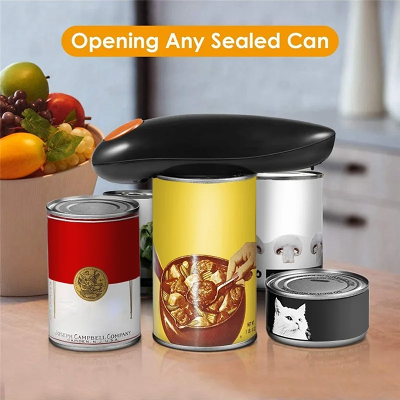 Electric Can Opener, One-Press Kitchen Tool with the Safety of Smooth Edge Lids for Housewives, Seniors, Arthritis