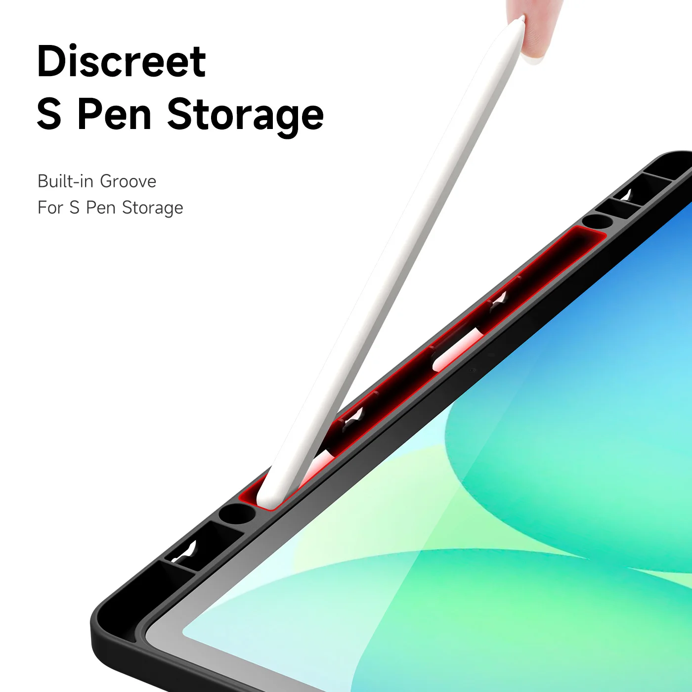 حافظة شفافة DUX DUCIS لهاتف Samsung Tab S10 FE Plus/S9 Ultra/S6 Lite، غطاء قابل للفصل مع مشبك، حامل أقلام S، إيقاظ تلقائي/نوم