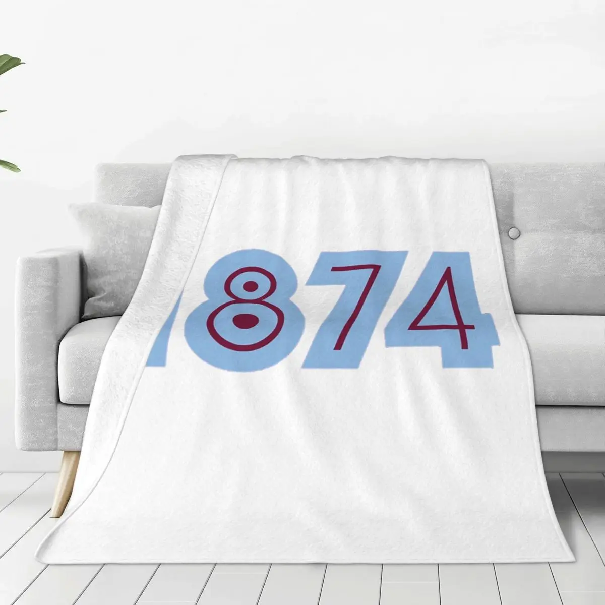 Aston Villa 1874 Blanket Fleece Lightweight Sofa Throw Blankets For Home Bedroom Office Throws Bedspread Quilt