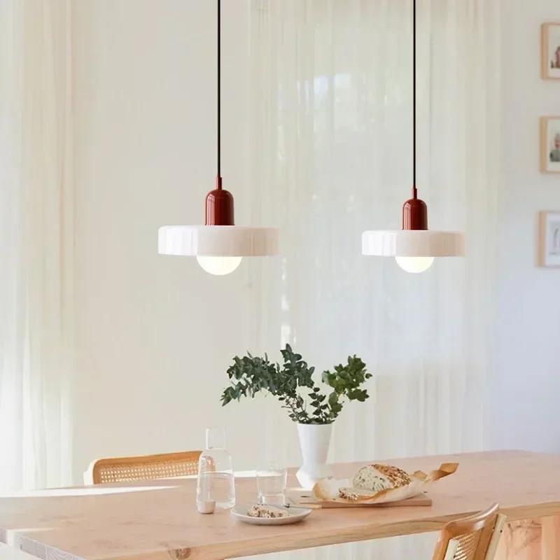 Pendant Light Candy Color Single Head Lamp LED Glass For Living Room Bedroom Study Dining Room Bar Indoor Decorative Fixtures