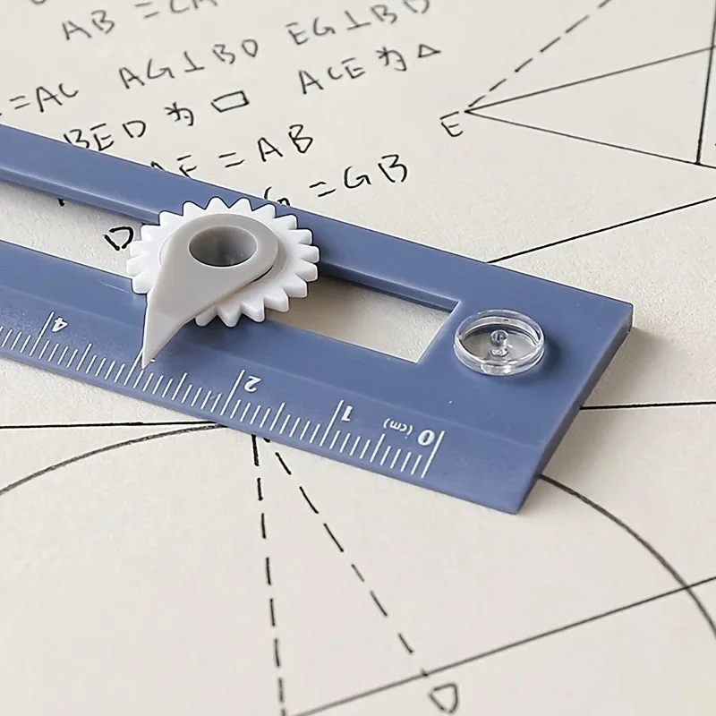 1 قطعة بوصلات اثنين في واحد ملونة متعددة الوظائف أداة دائرة الرسم لتقوم بها بنفسك مسطرة بوصلة هندسية للمكتب والمدرسة والمنزل