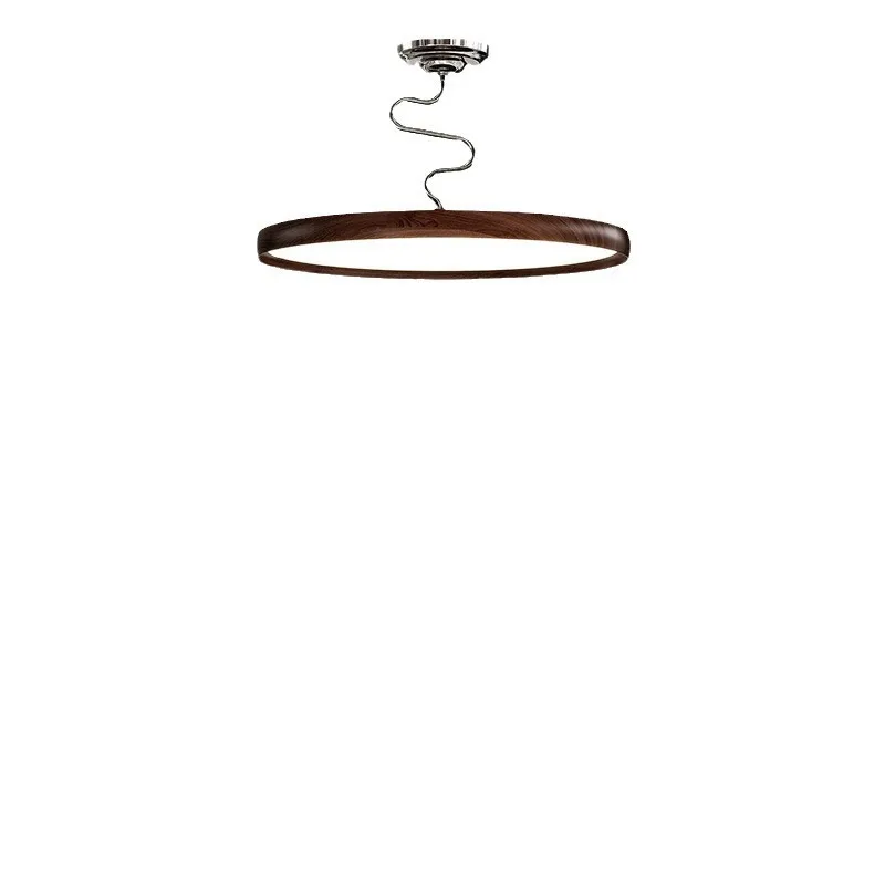 Wabi Stillwind Bedroom Twist Light Walnut Pattern Ceiling Light Retro Medieval Study Restaurant Lighting