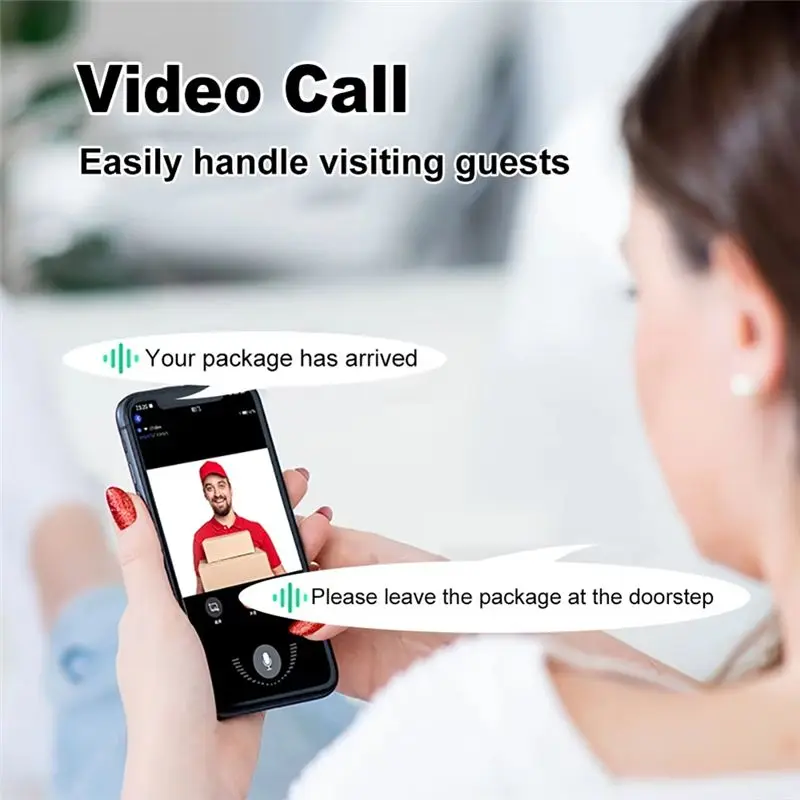 Wireless Wifi Doorbell Camera Video Two-Way Intercom Doorbell Smart Home Voice Change Doorbell Night Vision Camera-A57X