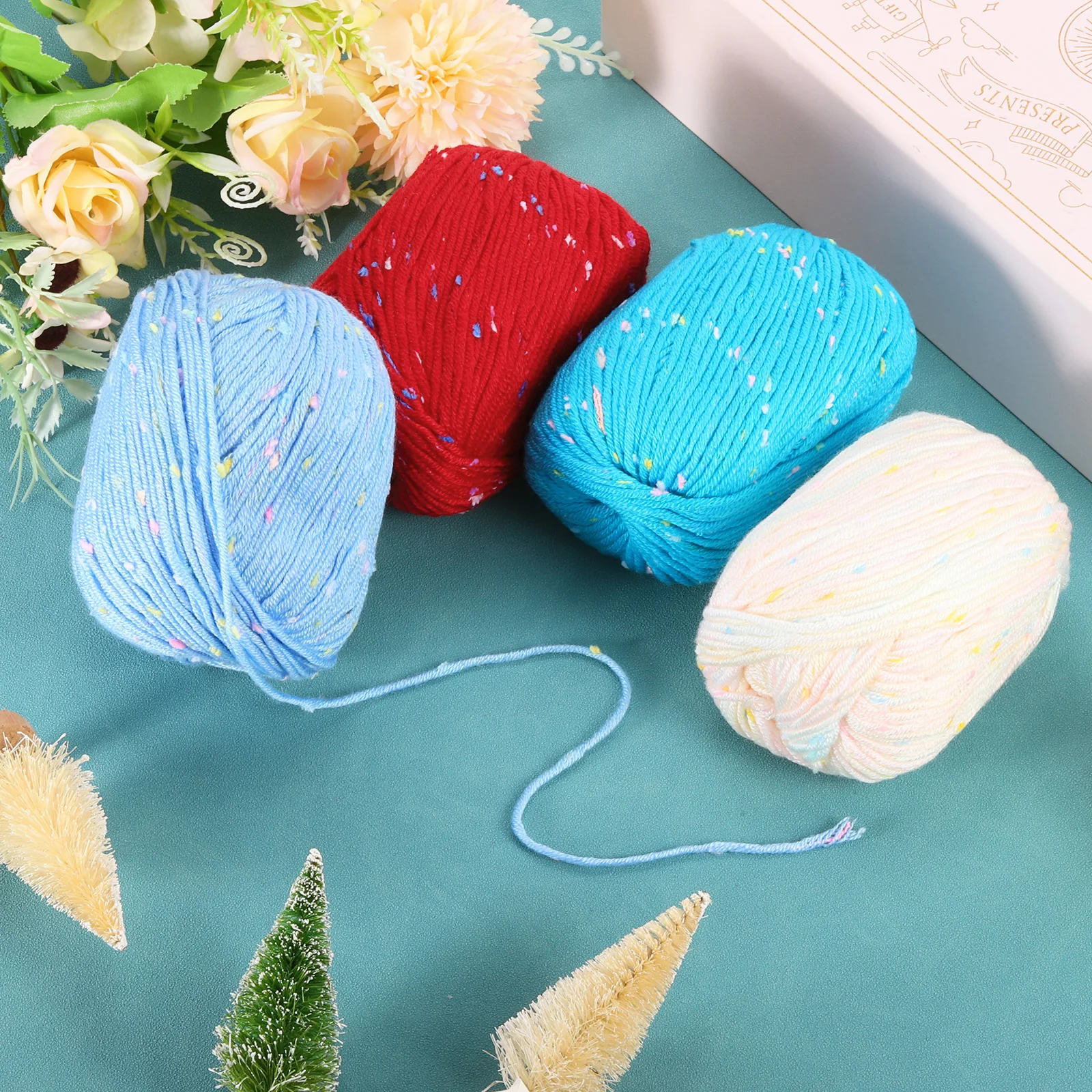 

Пряжа для вязания крючком Skeins Мягкая пряжа для вязания крючком Хлопковая пряжа для вязания и вязания крючком Craft Project 400 г/14 унций (8 упаковок по 50 г)