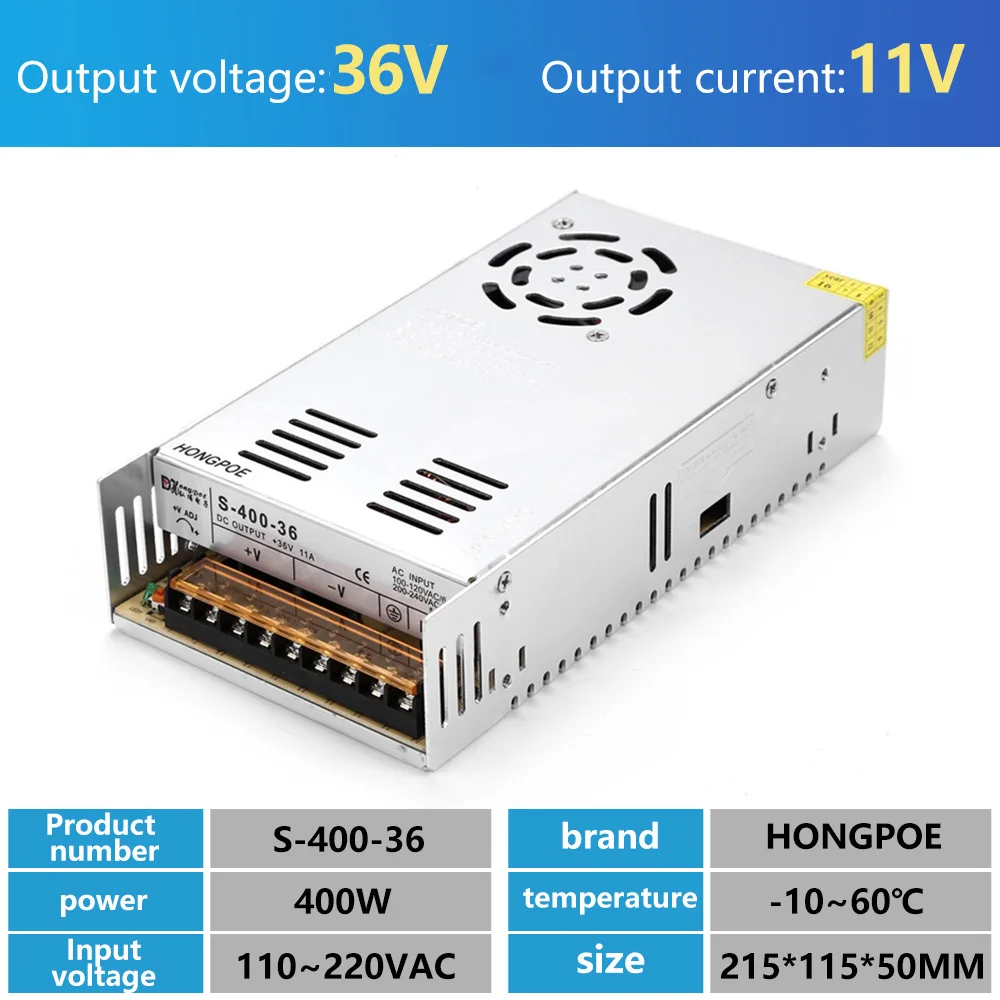 36V 48V power supply 36V 48V 5A 7A 10A 11A 14A 16A 27A 30A 40A power 250W 360W 500W 600W 1000W 1500W 100-240VAC LED/Motor POWER