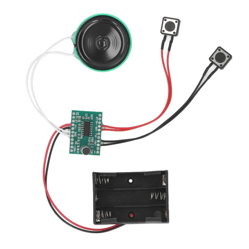 

Модуль для голосовых поздравлений на 4 минуты с кабелем 10 см, управлением кнопкой, циклическим воспроизведением и функцией записи звука