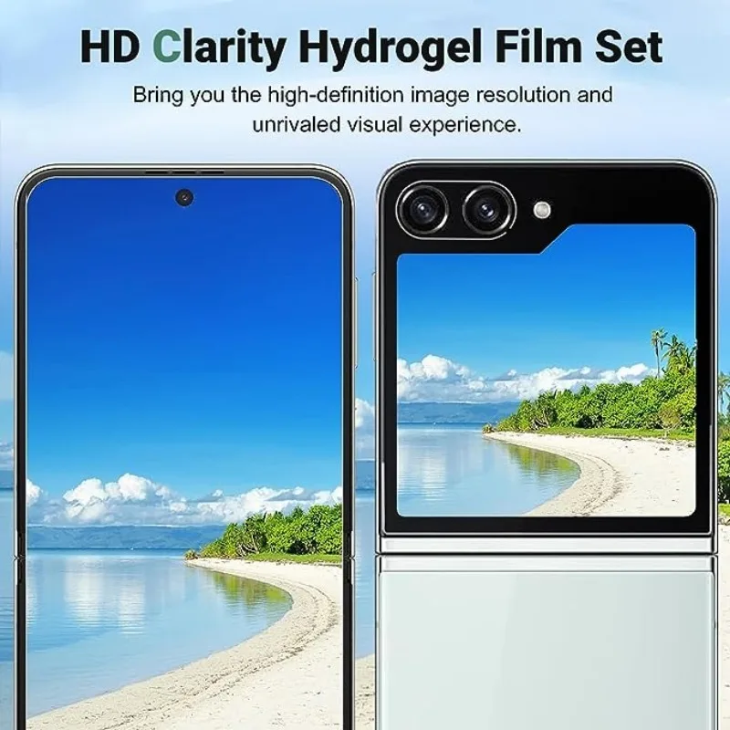 For Samsung Galaxy Z Flip 5 Screen Protective Film for Samsung ZFlip5 Flip5 Soft Hydrogel Film Front Back Inner Screen Film