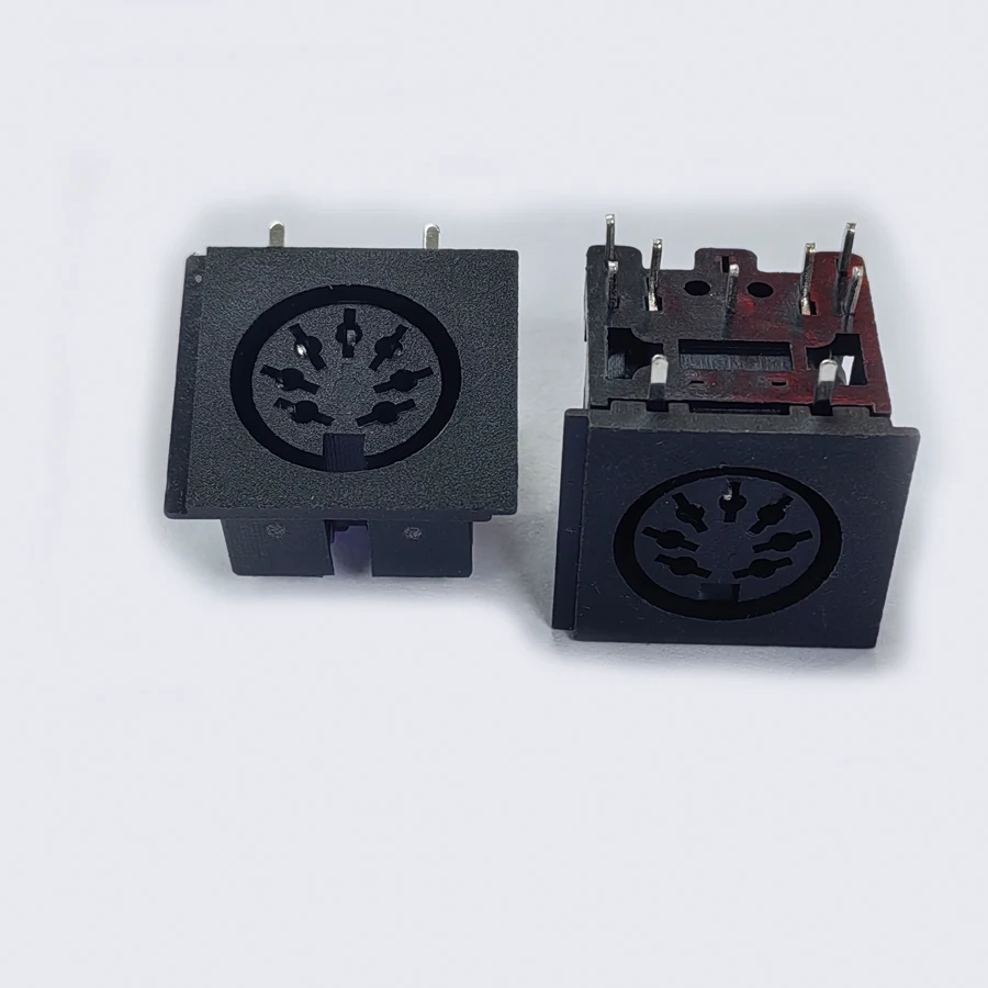 50PCS/Lot Big S Terminal DIN4/DIN5/DIN6/DIN7/DIN8 Female Socket Connector 4P/5P/6P/7P/8P For PCB Panel Mount