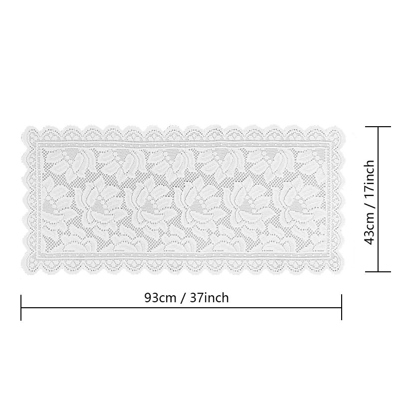 Modern minimalist white lace table runner-Nordic style table decoration set linen tablecloth is suitable for kitchen restaurants